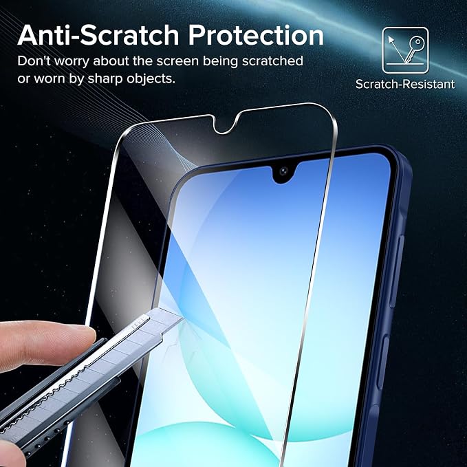ivoler Screen Protector for Samsung Galaxy A17 5G/ A16 5G Tempered Glass | 2 Pack with [Easy Installation Frame], Anti-Scratch Case Friendly Clear HD Film for Samsung Galaxy A16 6.7 inch - Image 3