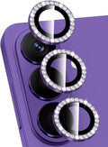 for Samsung Galaxy S26 Plus Camera Lens Protector, Individual Metal Ring Tempered Glass Lens Cover, [Strong Adsorption] Scratch Resistant Ultra-Thin HD Clear Lens Cover, 1 Set-Violet Diamond by Btscase