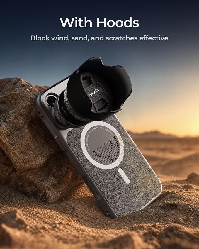TELESIN 2X Telephoto Master Lens for iPhone 17 Pro Max with Hood/APP EIS | 105mm Authentic Portraits, 200mm Equivalent Optical Telephoto Extender for Wildlife/Sports/Concert Portrait Photography - Image 7