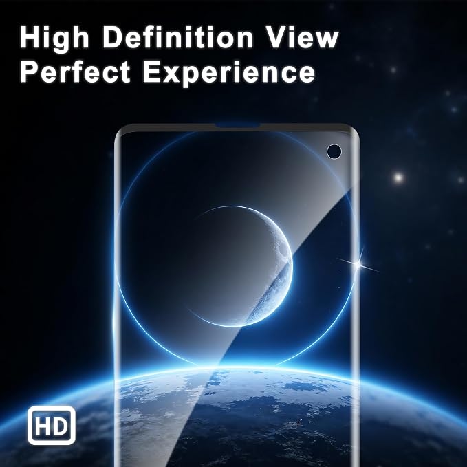 For Samsung Galaxy S10 Screen Protector, 2+2 9H Tempered Glass, Lens Guard | Ultrasonic Fingerprint Compatible, 3D Curved Fit, Case-Friendly, HD Clear, Responsive Touch, Guided Install - Image 6