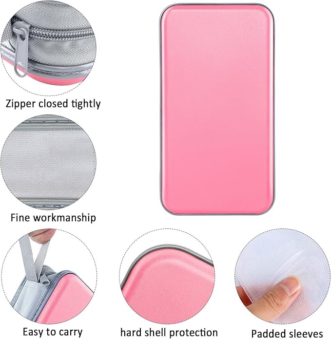 Siveit CD DVD Cases 96 Capacity Disc Storage Binder for Car(Light Pink) | Hard Plastic CD DVD Disc Cases Storage Binder Wallet for Car Home Office Travel - Image 2