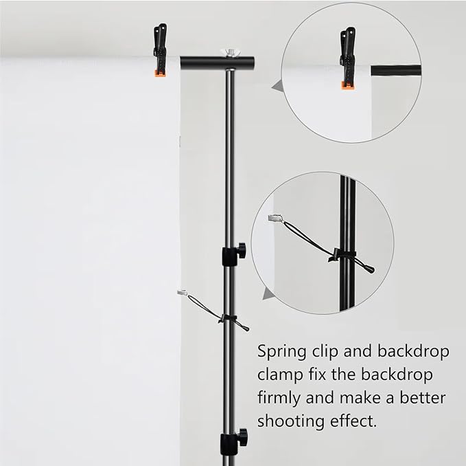 Photo Backdrop Stand for Photography 7ft x 10ft Background Stands for Photoshoot Support Kit with Carry Bag for Photo Studio Parties Events Decoration - Image 6