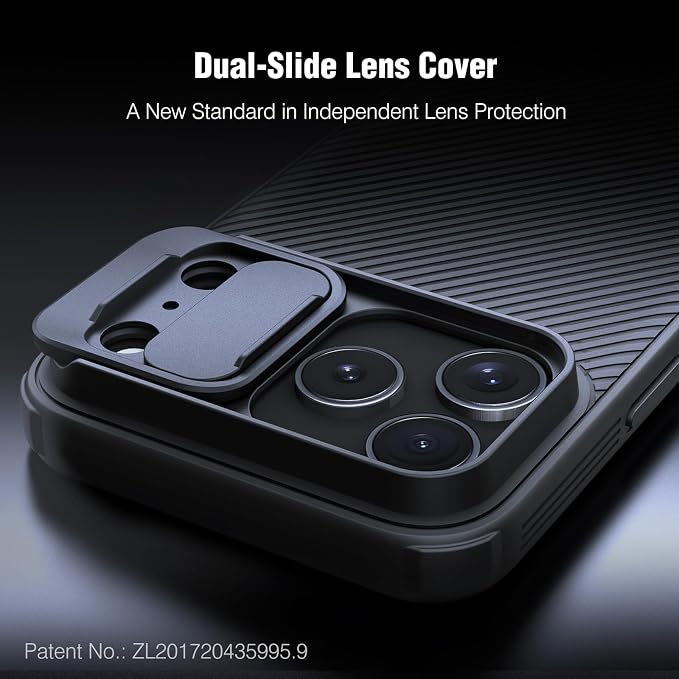 Nillkin Camshield Case for iPhone 17 Pro Max Case, [Built-in Dual Camera Cover][Slim Profile] [Military Grade Drop Protection] Shockproof Bumper Phone Case 6.9 inch 2025 Black - Image 2