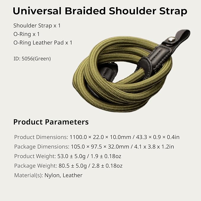 SMALLRIG Rope Camera Neck Shoulder Strap, Adjustable Braided Shoulder Strap with O-Ring and Leather Pad - Image 8