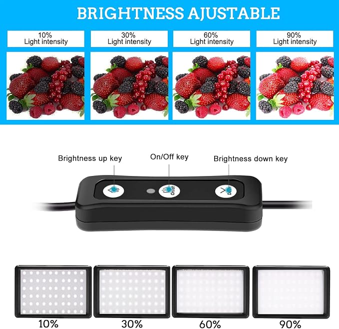 LED Video Light 2-Pack, 5600K Dimmable USB Camera Lighting Kit | Photography Lights with Mini Tripod & Colored Filters for Photo Studios, Small Angle Shooting, Video Recording,Game Streaming - Image 6