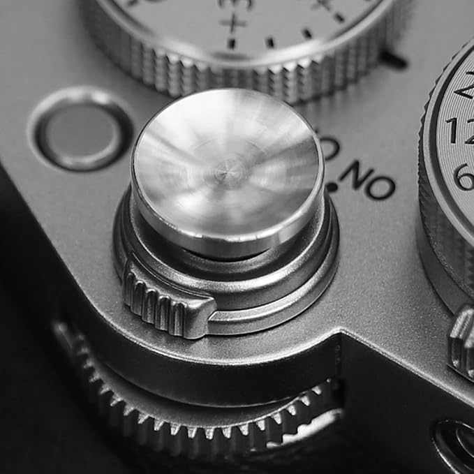 Haoge 12mm Metal Shutter Release Button for Fujifilm XT5 XM5 XT50 GFX100RF XE5 Nikon Zf DF and Leica Q3 43 M10 M-11 Sony rx1r iii Concave Surface Silver,New Version: Diameter 12mm - Image 9