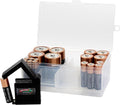 Dial Industries Battery Organizer Case with Tester for 12 AAA 12 AA 6C 4D | Built in gauge checks charge before use, Keeps loose batteries sorted by size, Great for drawers, closets or garages by DialIndustries