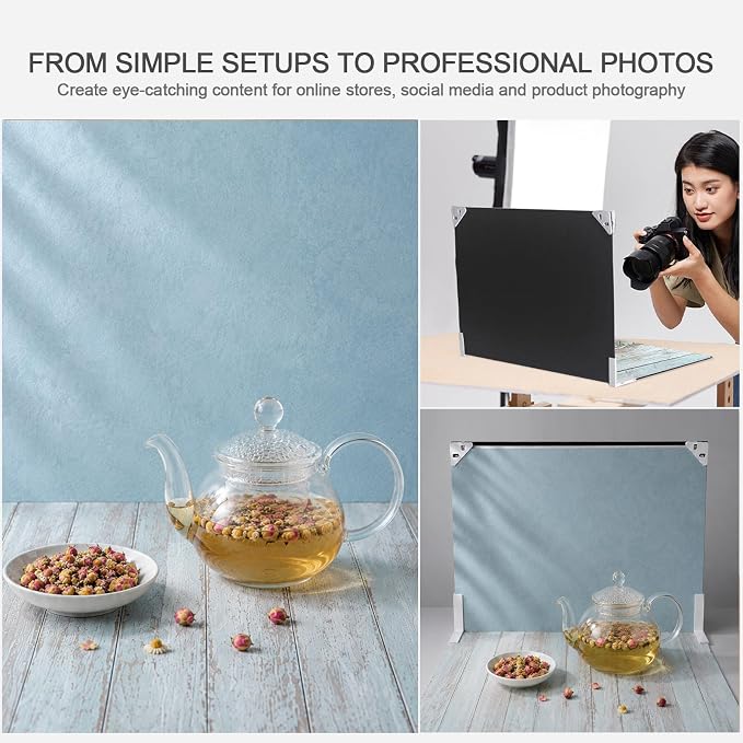 Food Photography Backdrop Kit, 16.5 x 11.7 in, 10 Double-Sided Backdrops - Image 4