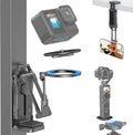 OMOTON TP02-Ultra Multi-Device Camera & Phone Mount with 1/4" Adapter, Grey | Built-In 1/4" & Arca Base, Clamp, Magnetic & Tripod Setups for iPhone, Pocket/Action Cameras, Overhead & Low-Angle Filming by OMOTON