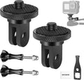 NEEWER Action Camera Tripod Mount Adapter with 1/4", Aluminum Alloy, GP-81 | Accessories Compatible with Insta360 Luna Ultra X5 AcePro GoPro Hero 13 DJI Osmo 360 Action 6 5 Pro Pocket 3 4 4P Xtra Muse by Neewer