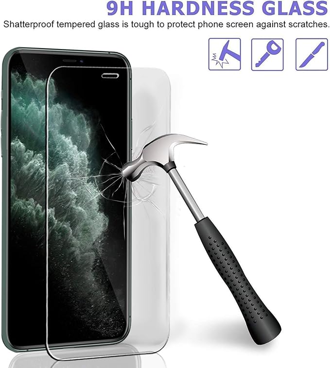 Ferilinso 3 Pack Screen Protector for iPhone 11 Pro Max, Tempered Glass | 9H+ Hardness, Military-Grade Shatterproof, HD Clear, Case Friendly, Easy Installation Bubble Free, with Camera Lens Protector - Image 4