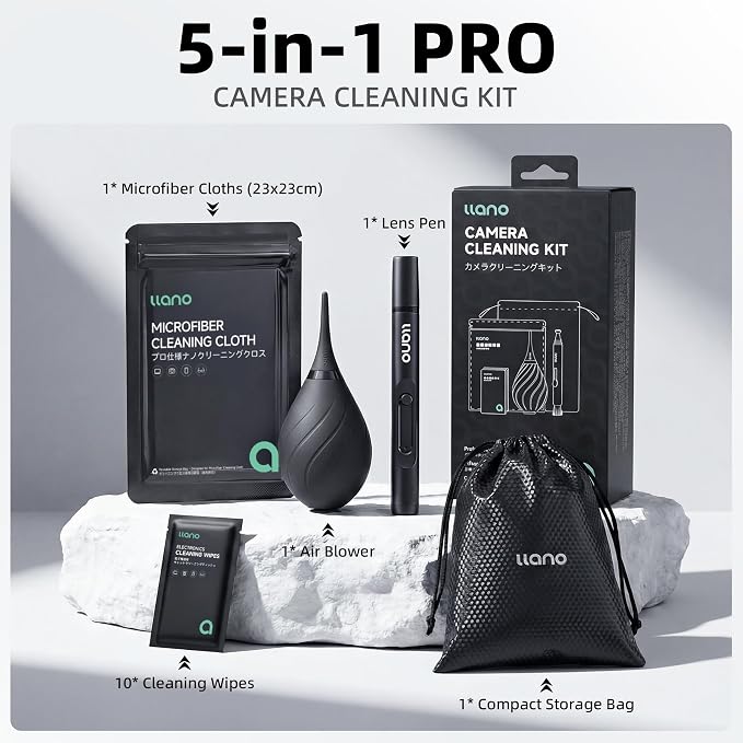 llano 5-in-1 Camera Cleaning Kit Lens Cleaning Kit | for Lens Filter Camera Accessories & Photography Accessories Camera Cleaning Kit for Computer PC MacBook iPhone Camera - Image 9