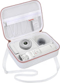 Hard Travel Case for Sony ZV-1F / ZV-1 / ZV-1 II Digital Camera, Protective Cases Bag Fits Vlogger Accessory Kit Tripod, Microphone, LED Video Light, Extra Zipper Pocket fit Battery Pack, White by Supmay