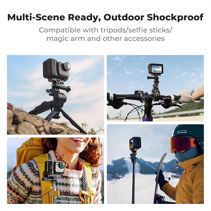 K&F CONCEPT Magnetic Quick Release Adapter Mount for Insta360 GO Ultra | Expansion Base Stand with 1/4 Screw Hole/Foldable Connector for Tripod, Selfie Stick, Action Camera Accessories, PP13 - Image 5