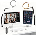 NEEWER Basics 18W 7" Ring Light with Desk Stand/C Clamp, 2 Pack 3000K-6500K Dimmable Full Screen LED Circle Lighting for Video Conference Streaming Phone Selfie Recording Laptop Computer Zoom, R18 by Neewer