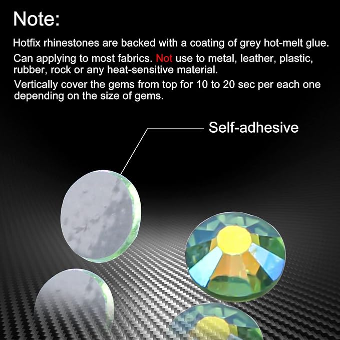 Jollin Hotfix Rhinestones Flatback Crystal Gems 4mm SS16, Light Green AB | 1440pcs Hot Fix Crystals Glass Rhinestones for Bedazzling, Crafting, Clothes, Shoes & Accessories DIY Decoration - Image 5
