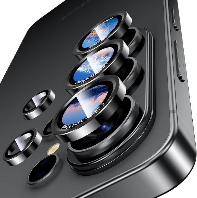 Uyiton for Samsung Galaxy S26 Ultra Camera Lens Protector, Unique Design | Case-Friendly, Ultra-Thin, Military-Grade Sapphire Glass with Aluminum Metal Rear Camera Screen Cover, Black - Image 7