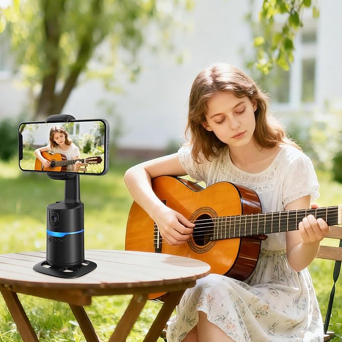 Auto Face Tracking Selfie Stick Tripod for iPhone, 360° Auto Rotating Face Tracking Tripod, Gesture Control, No APP Required, Gimbal stabilizer for Smartphone, for Live Streaming Video, Recording - Image 7