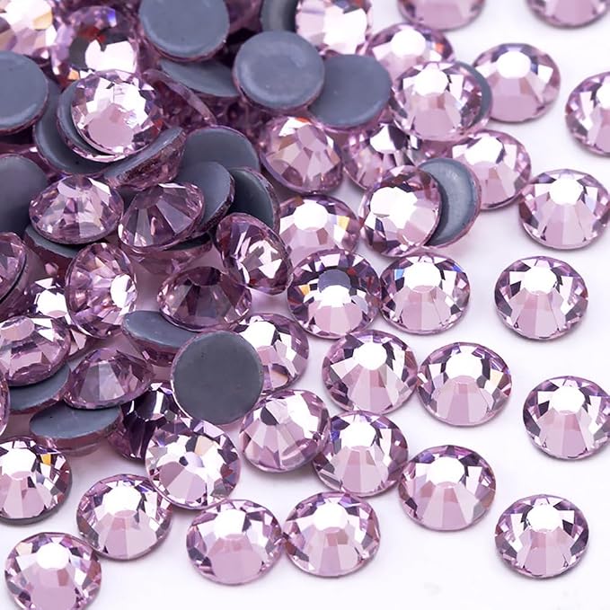 Jollin Hotfix Rhinestones Flatback Crystal Gems 2mm SS6, Pink | 2880pcs Hot Fix Crystals Glass Rhinestones for Bedazzling, Crafting, Clothes, Shoes & Accessories DIY Decoration by Jollin