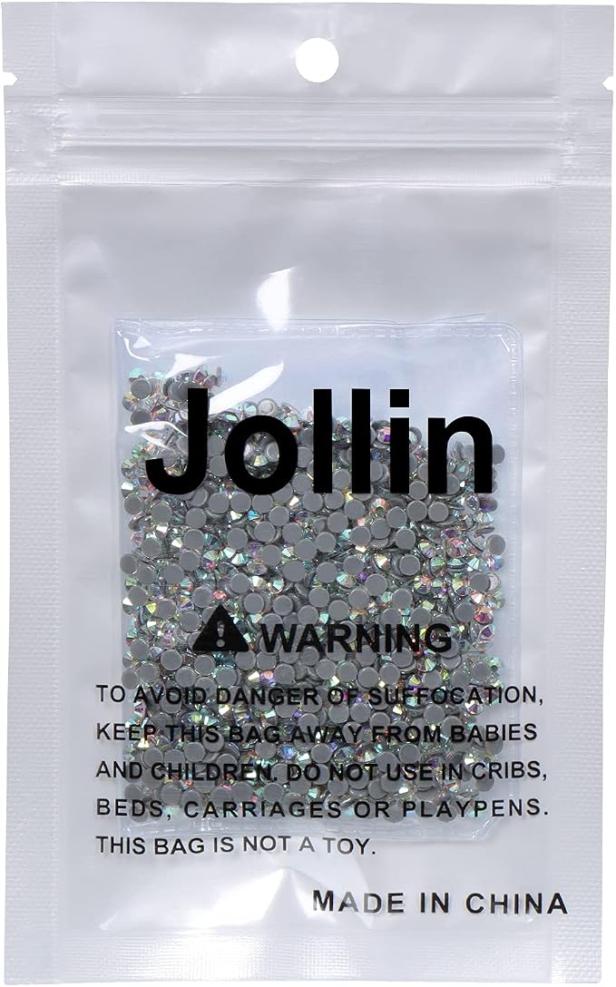 Jollin Hotfix Rhinestones Flatback Crystal Gems 3.2mm SS12, Crystal AB | 1440pcs Hot Fix Crystals Glass Rhinestones for Bedazzling, Crafting, Clothes, Shoes & Accessories DIY Decoration - Image 8