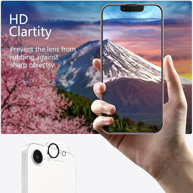 3 Pack Privacy Screen Protector for iPhone 17e/iPhone 16e +3 Pack Camera Lens Protector with Tempered Glass,Sensitive Touch and Screen Protection - Image 8