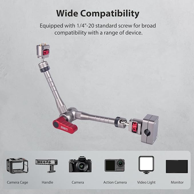 cametv Universal Multi-Device Clamp Mount for Cars & Motorcycles – Heavy Duty 360° Adjustable Gpro Action Camera/Light Holder, IPX6 Waterproof Grip Fits 9-16mm Steel Rods(61031) - Image 4