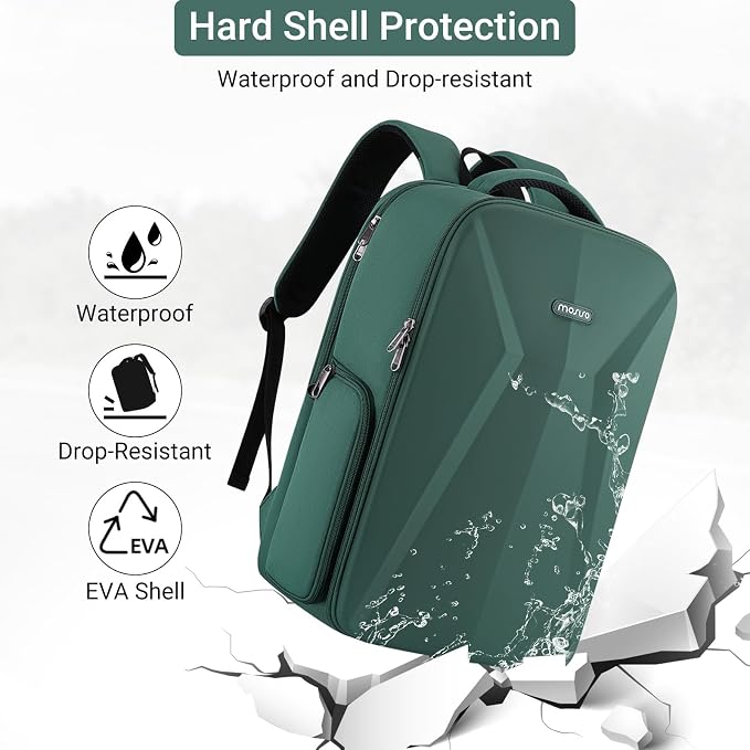 MOSISO Camera Backpack,Photography Camera Bag with Lens Pouch,Emerald Green | DSLR/SLR/Mirrorless Waterproof Hardshell Case, Tripod Holder&15.6 inch Laptop Compartment Compatible with Canon/Nikon/Sony - Image 4