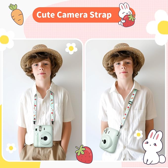 VOVMOEYA Camera Strap for Cute Camera,Camera Lanyard Neck Strap for mini Camera,Cute Camera Strap for Fujifilm mini Camera - Image 3