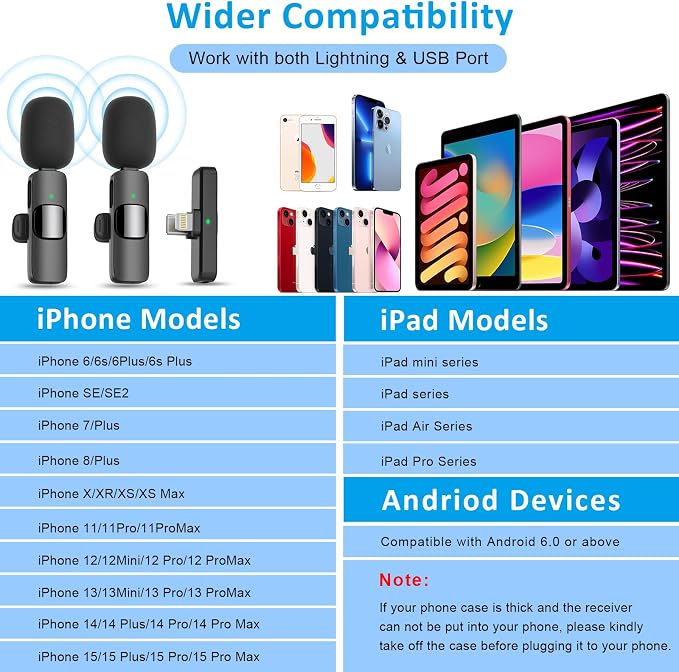 MAYBESTA Wireless Mini Microphone for iPhone Android Phone: Lavalier Lapel Recording Mic for Tiktok YouTube Podcast Interview - Image 5