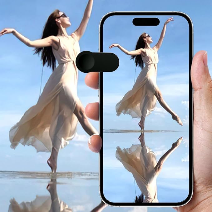 High Transparency Mirror Effect Lens with Clamp, Adjustable Glass Smartphone Camera Mirror with Storage Bag, Portable Phone Reflection Mirror for Android, iOS Smartphones - Image 2