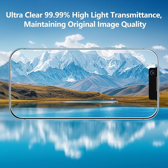 2 Pack Tempered Glass Screen Protector for iPhone 14 6.1-Inch | with 2 Pack Camera Lens Protector, Anti Scratch, Bubble Free, Case Friendly - Image 7