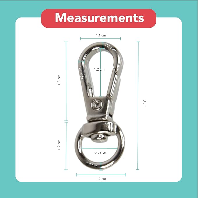 Foto&Tech Small Quick Release Adapter Clip for Camera with Round Lugs for Camera Strap, 33lb Breaking Force (5 Set, Silver) - Image 5