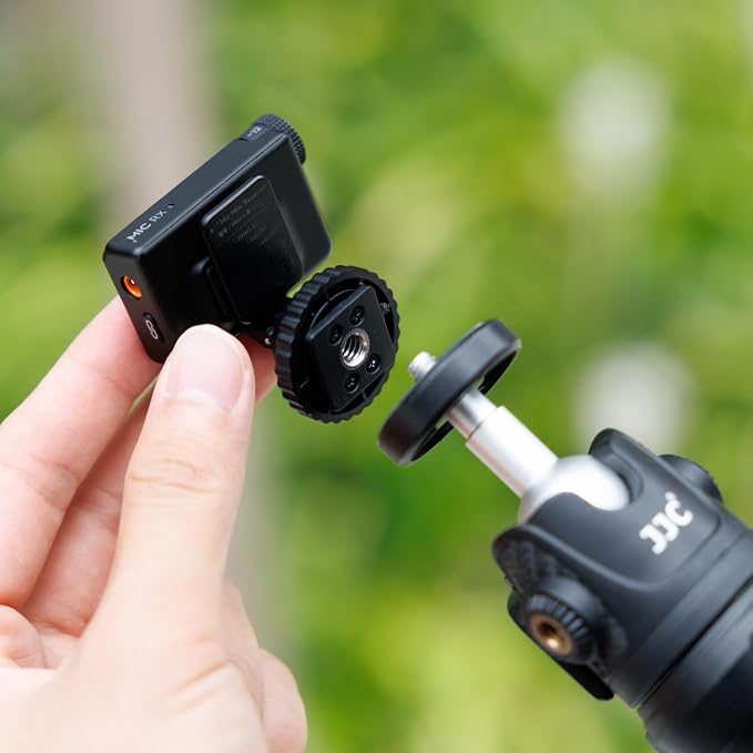 JJC Cold Shoe Mount Adapter for DJI Mic Mini / Mini 2 2S, Stable Anti-Slip | with Tighten Knob & 1/4"-20 Hole, High-Stength ABS, Angle Adjustable, Hot Shoe Accessories for DSLR Camera Video Recording - Image 7