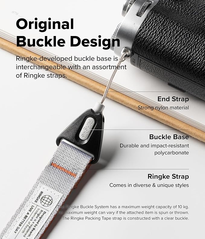 Ringke Phone Lanyard for iPhone 17 Pro Max and Most Smartphones [One-Touch Buckle] Shoulder Strap Adjustable Sturdy Universal Phone Crossbody Neck Lanyard for Travel Essentials - Ash Orange - Image 7