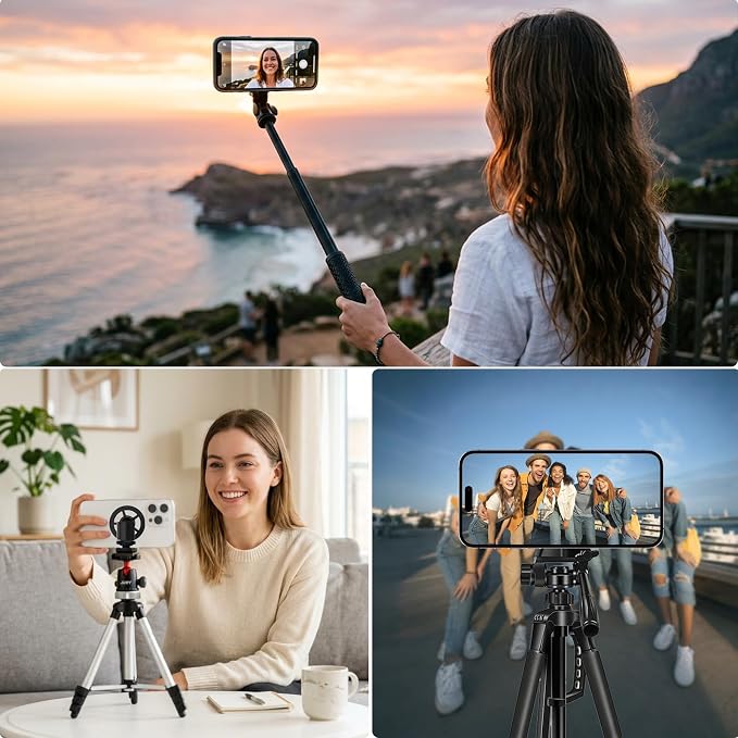 Magnetic Phone Tripod Mount for MagSafe, iPhone Tripod Mount Adapter with 1/4" Screw Hole, Phone Tripod Attachment Compatible with iPhone 17/16/15/14/13/12 . - Image 7