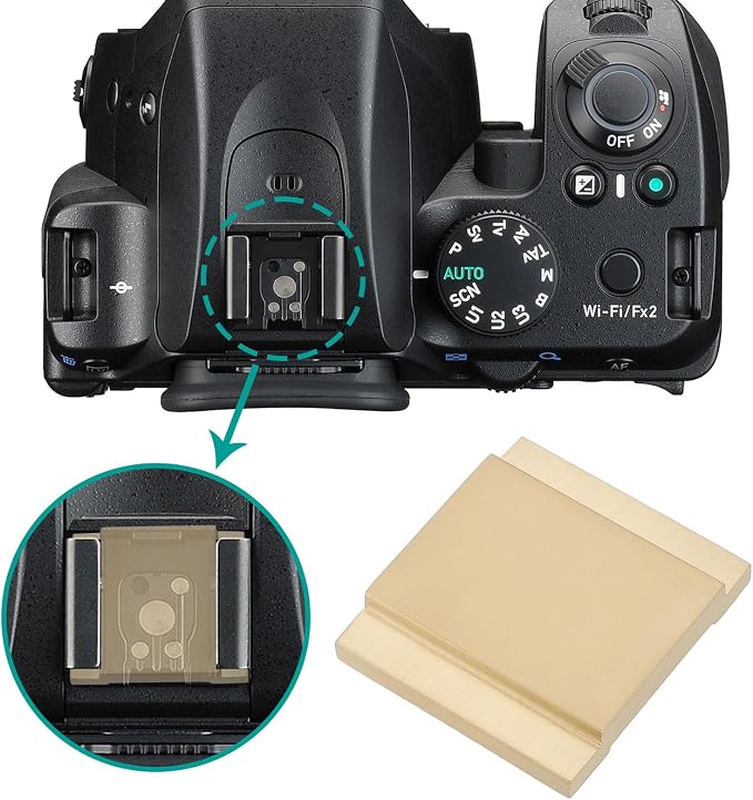 1Pc Brass Camera Hot Shoe Cover Protector Compatible with Pentax K12 KP K70 645Z for Most of Cameras (19x17x3.2mm) - Image 4