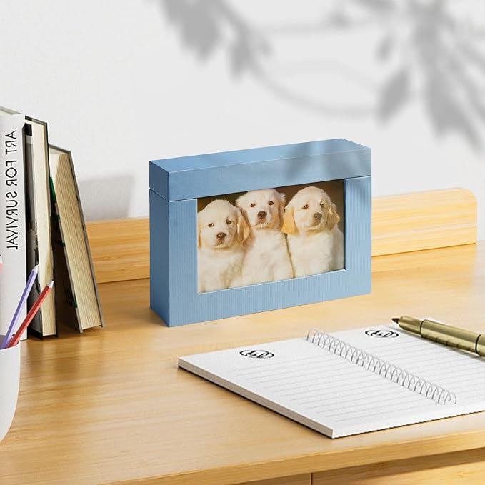 Cardboard Photo Storage Boxes 5x7 For Pictures, Family,Wedding Gift Photo Box, Photo Case Chocolate Gift Boxes, Postcards Box (Blue) - Image 4