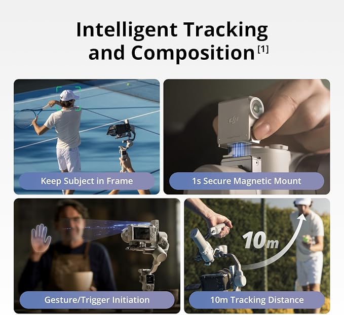 DJI RS 4 Mini Combo, Gimbal Stabilizer, Canon/Sony/Nikon/Fujifilm | Intelligent Tracking Module, Briefcase Handle, 3rd-Gen Native Vertical Shooting, Teflon Enhanced Balancing - Image 3