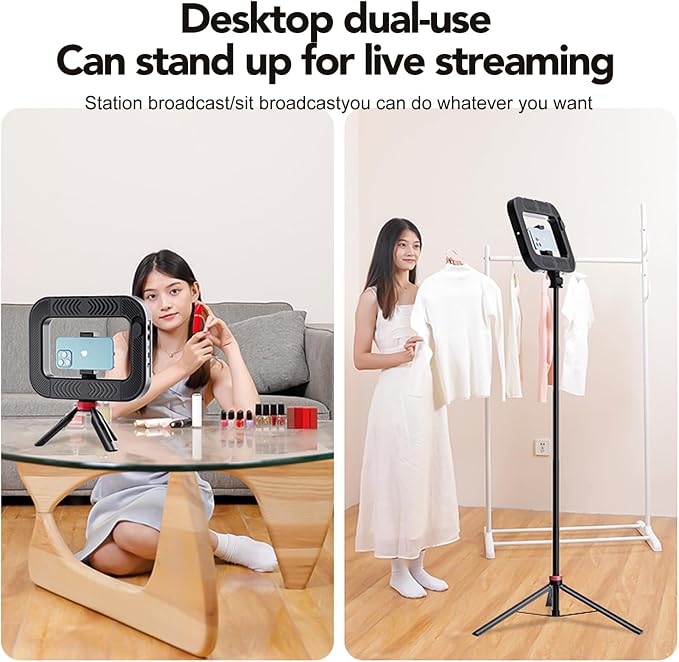 Phone Ring Light with 80" Tall Tripod Stand Built-in 8000mAh Battery Handheld Smartphone Photo Selfie Video Rig Lights 2700K-6500K for Tiktok, YouTube, Video Recording, Filmmaking, Vloging - Image 5
