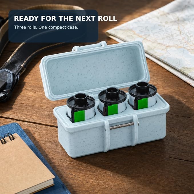 35mm Film Storage Case, 3-Roll 135 Film Canister Holder with Snap Latch, PET Film Organizer - Image 6