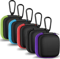 Earbud Case Portable EVA Carrying Case Storage Bag Cell Phone Accessories Organizer with Carabiner for Wired/Wireless Headphones, SD Memory Card, Camera Chips(Square, 5 Pack2) | Portable EVA Carrying Case, For Wired/Wireless Headphones, SD Card Storage... by MOLOVACase