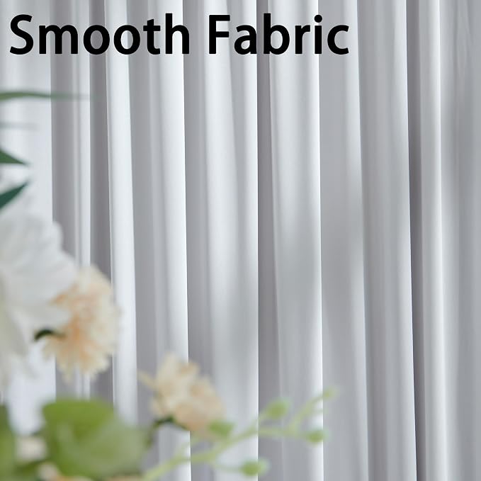 20ft x 10ft Wrinkle Free Silver Backdrop Curtain for Parties, Thick Polyester Backdrop Drapes for Wedding Space Birthday Party Background Baby Shower Decor - Image 8