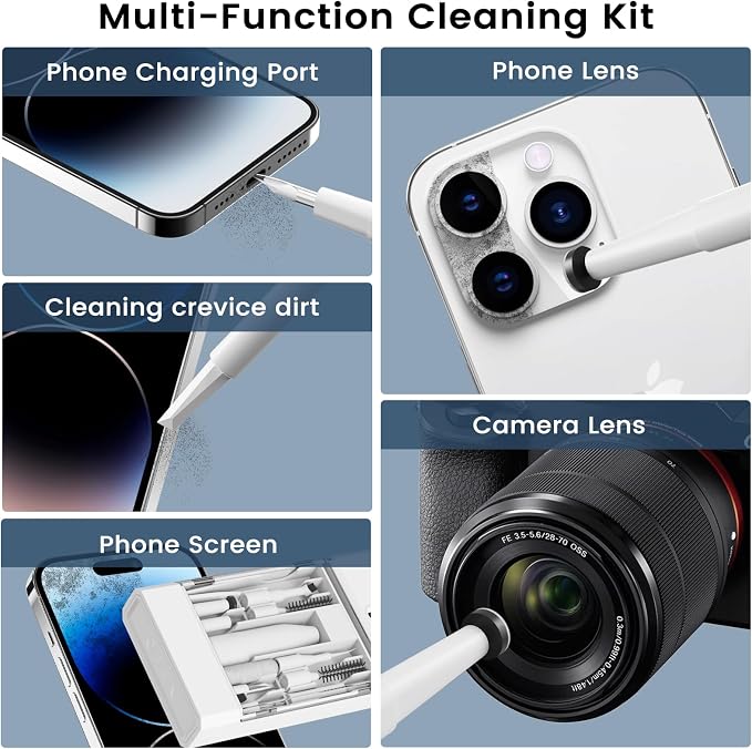 Keyboard Cleaning Kit, pc Cleaning kit with Keyboard Cleaner | Laptop Cleaner Kit, computer cleaning kit, 22-in-1 Computer Screen Cleaning keyboard Brush for Keyboard, MacBook, LaptopV - Image 4