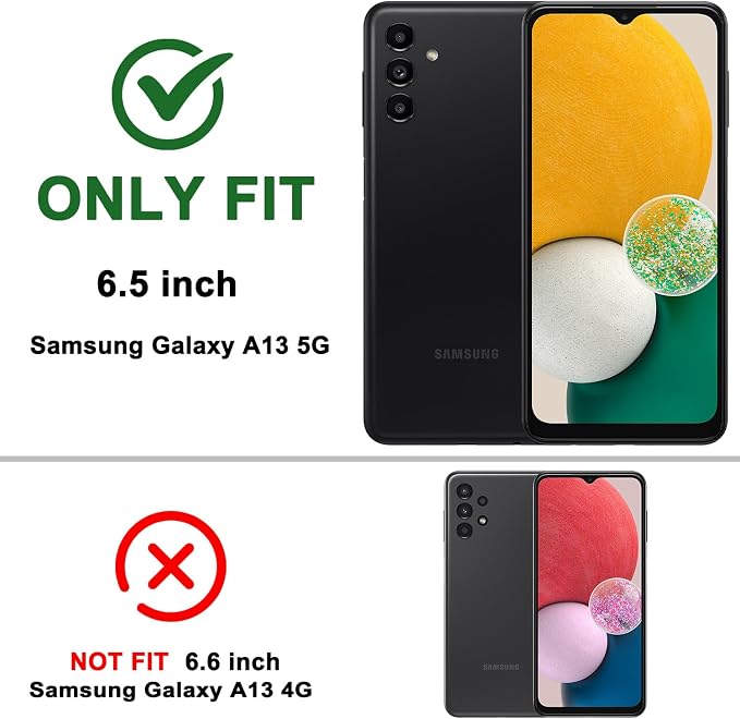 Gritup for Samsung Galaxy A13 4G Case with 2PCS Screen Protector, Build in 360° Rotating Ring Kickstand, Military Grade Protective Cover for A13 4G Phone, Blue - Image 2