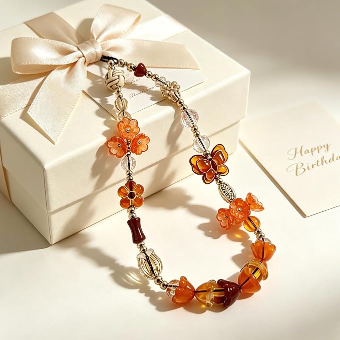 Cute Beaded Camera Wrist Strap for Phone, Digital Camera Charm Lanyard, Pearl Beaded Chain for Bag Keychain Gift - Image 2
