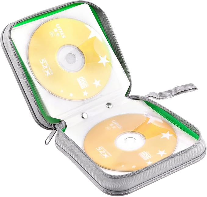 48‑Capacity Hard Plastic CD/DVD Binder for Car, Home & Travel | Zipper‑DVD Organizer, Scratch‑Resistant Sleeves Shield Discs From Dust & Damp; Stores Music, Video, Gaming & Blu‑ray Discs - Image 5
