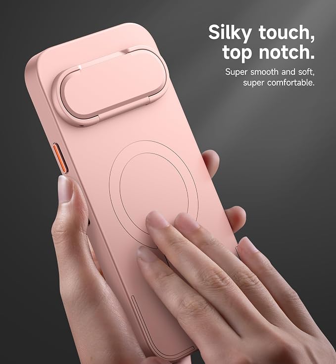 SURITCH for Google Pixel 10 Pro XL Phone Case, Compatible with MagSafe, Protective Cover with Camera Cover & Adjustable Metal Kickstand for Pixel 10 Pro XL 2025 -Pink - Image 5