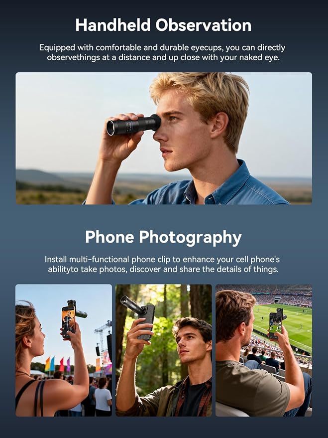 MIAO LAB 5-10X Zoom Telephoto Lens, High Power Telephoto Mobile Cell Phone Lens for iPhone 17/16/15/14/13 Series, Samsung, Android Phone and Most Smartphone - Image 5