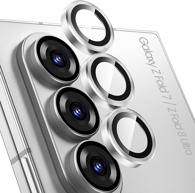 Tensea Camera Lens Protector for Samsung Galaxy Z Fold 8 Ultra/Z Fold 7 | 9H Tempered Glass Camera Cover Screen Protector Metal Individual Ring 【Case Friendly】【Installation Tray】【Military Protection】 by Tensea