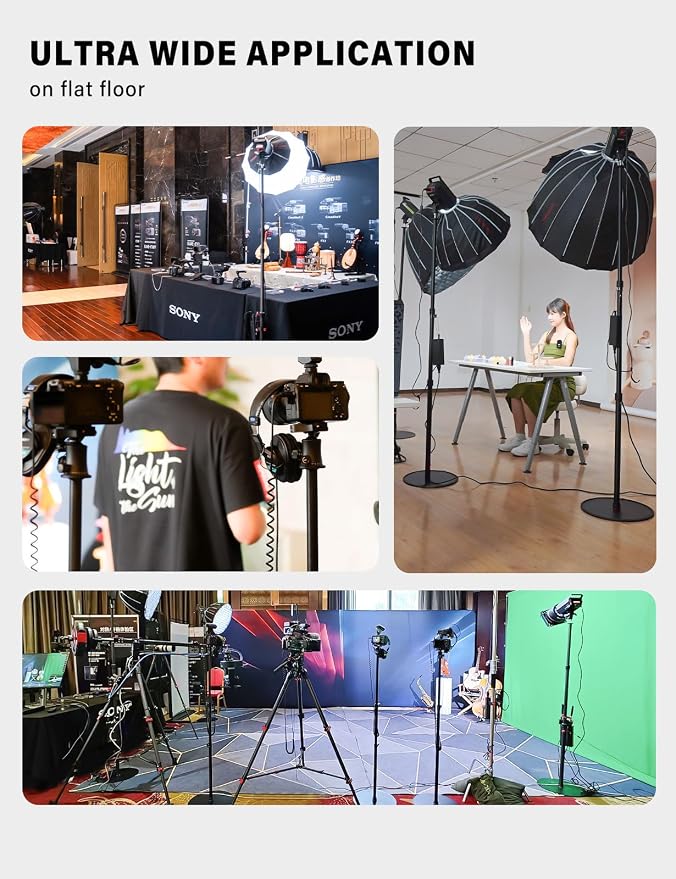 IFOOTAGE A400 Round Base Monopod Stand 79" Aluminum Tripod | Studio Light Stand with Flat Base for DSLR Camera Video Light Live Streaming Vlogging, Payload 10kg/22lb - Image 9